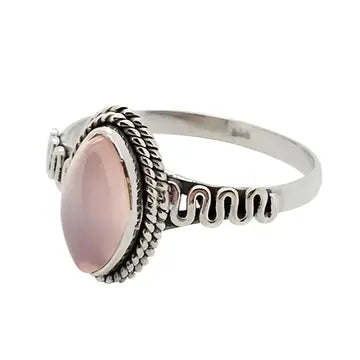 Rose Quartz Sterling Silver Ring