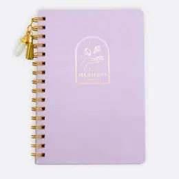 Elevated Crystals Lilac Spiral- Bound Journal