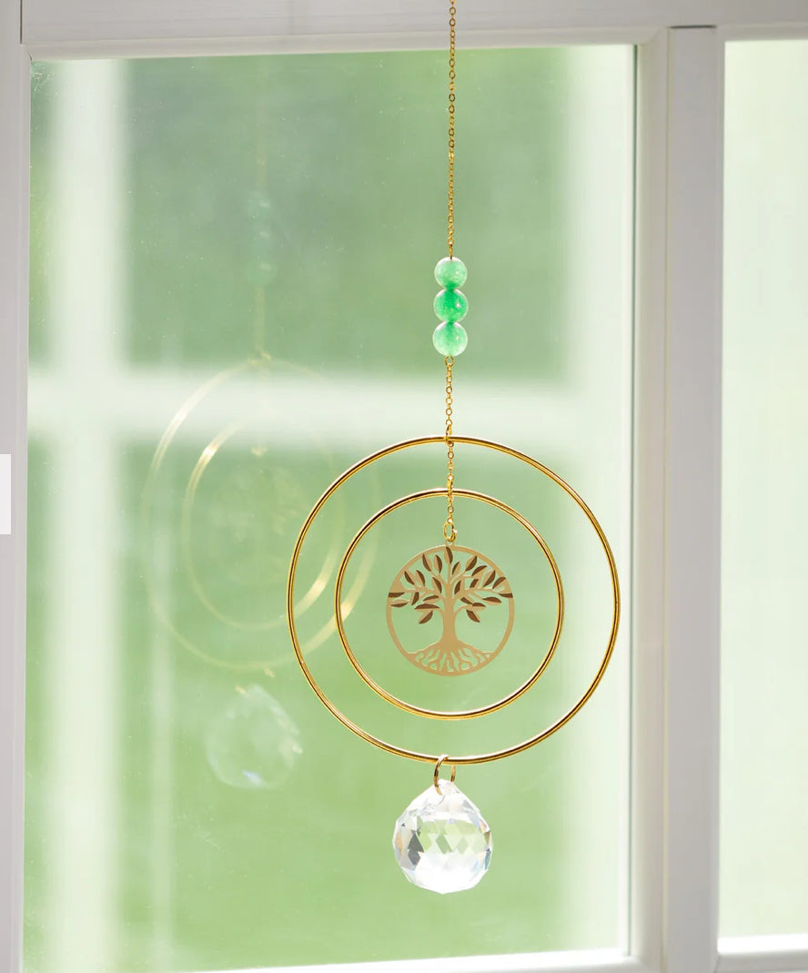 Suncatcher - Tree of Life, Green Stone