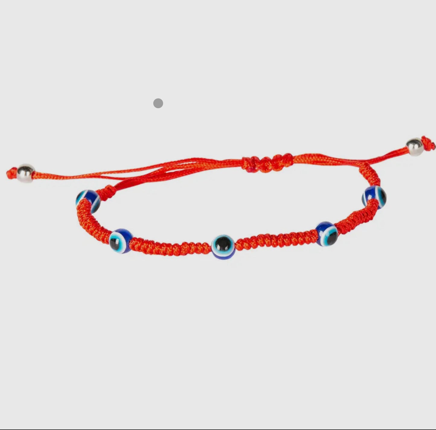 5 Evil Eye Adjustable Red Bracelet