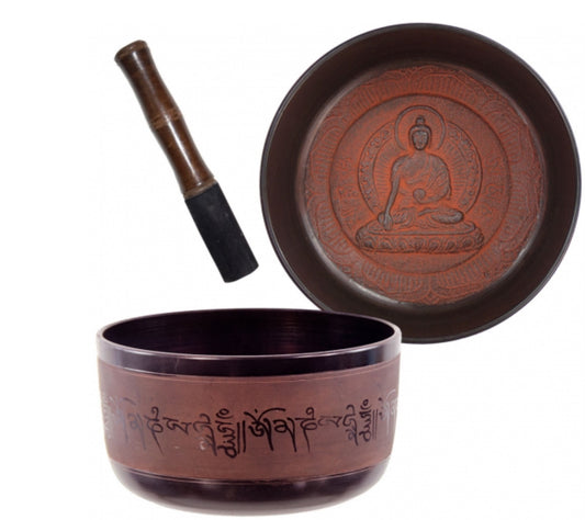 Singing Bowl Flat Sides Large Medicine Buddha