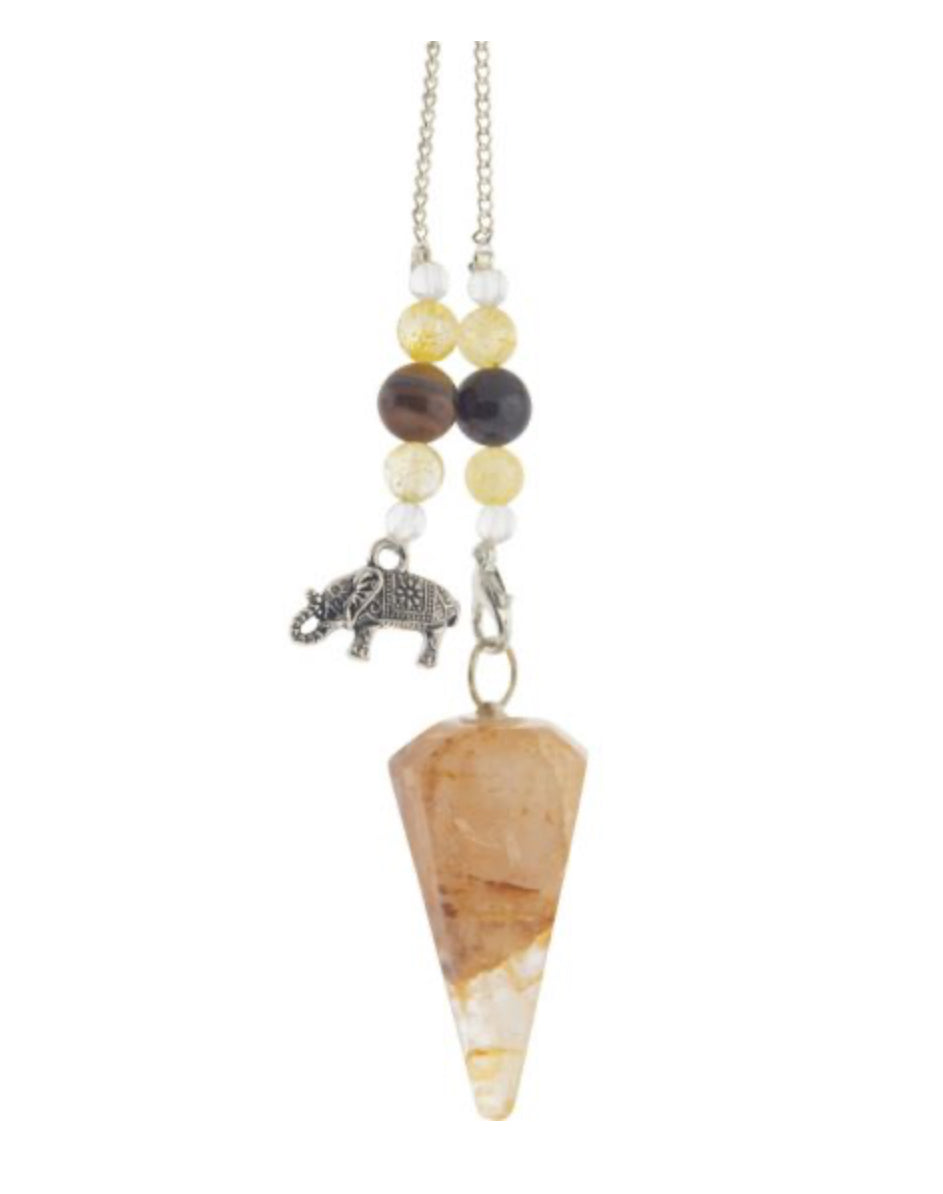 Pendulum Hexagonal Golden Healer - Elephant