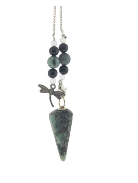 Pendulum Hexagonal Emerald - Dragonfly