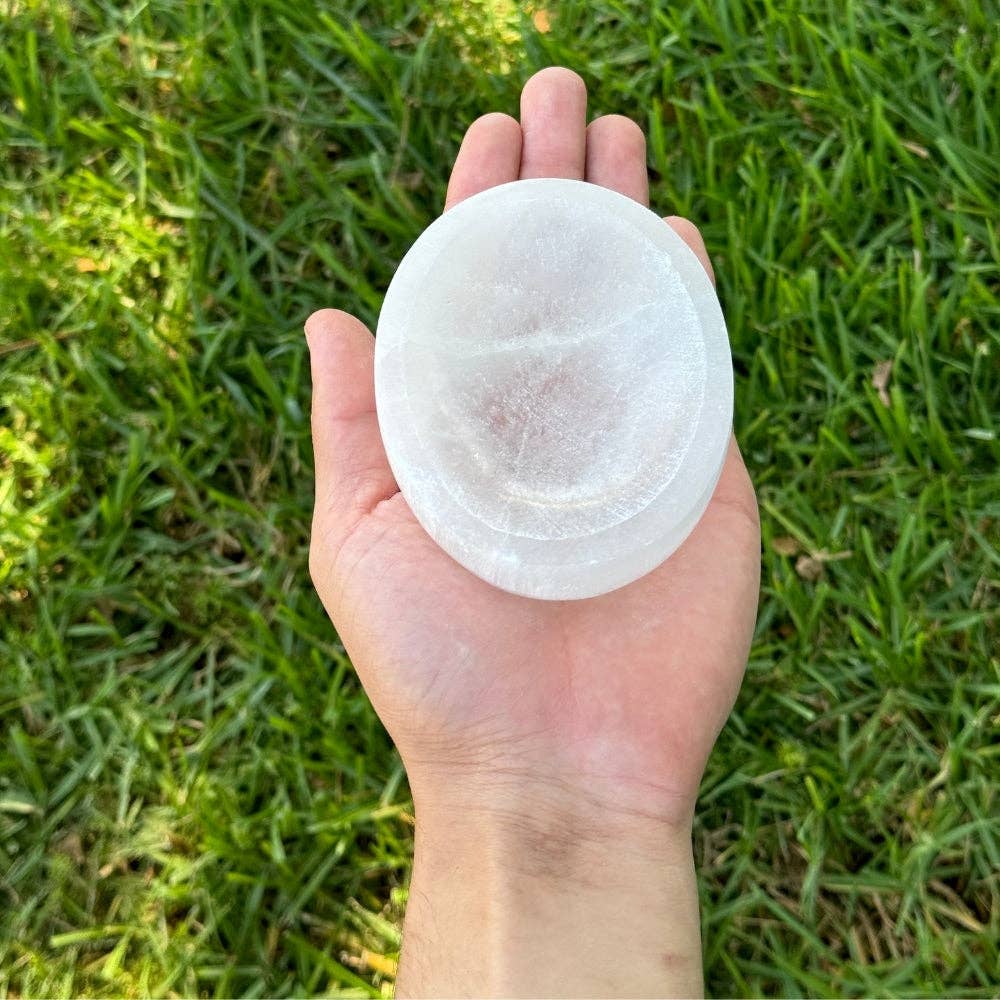 Selenite - Oval Trinket Holder
