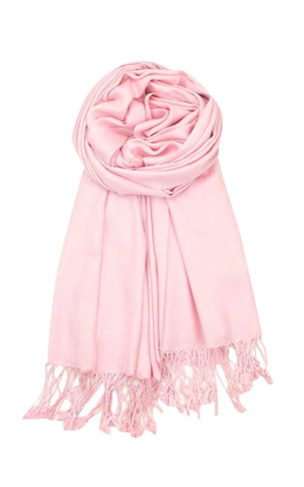 C32 - One Piece Lt Pink Color Fashion Pashmina Shawl Scarf
