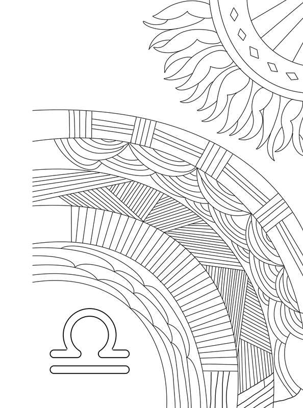 Libra: Your Cosmic Coloring Book by Mecca Woods: Paperback; 48 pages / English