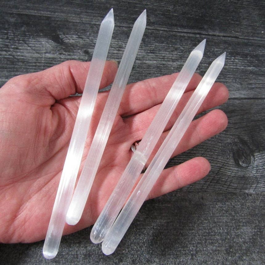 Selenite Polished Wands and Athame Blades -5.75 inches