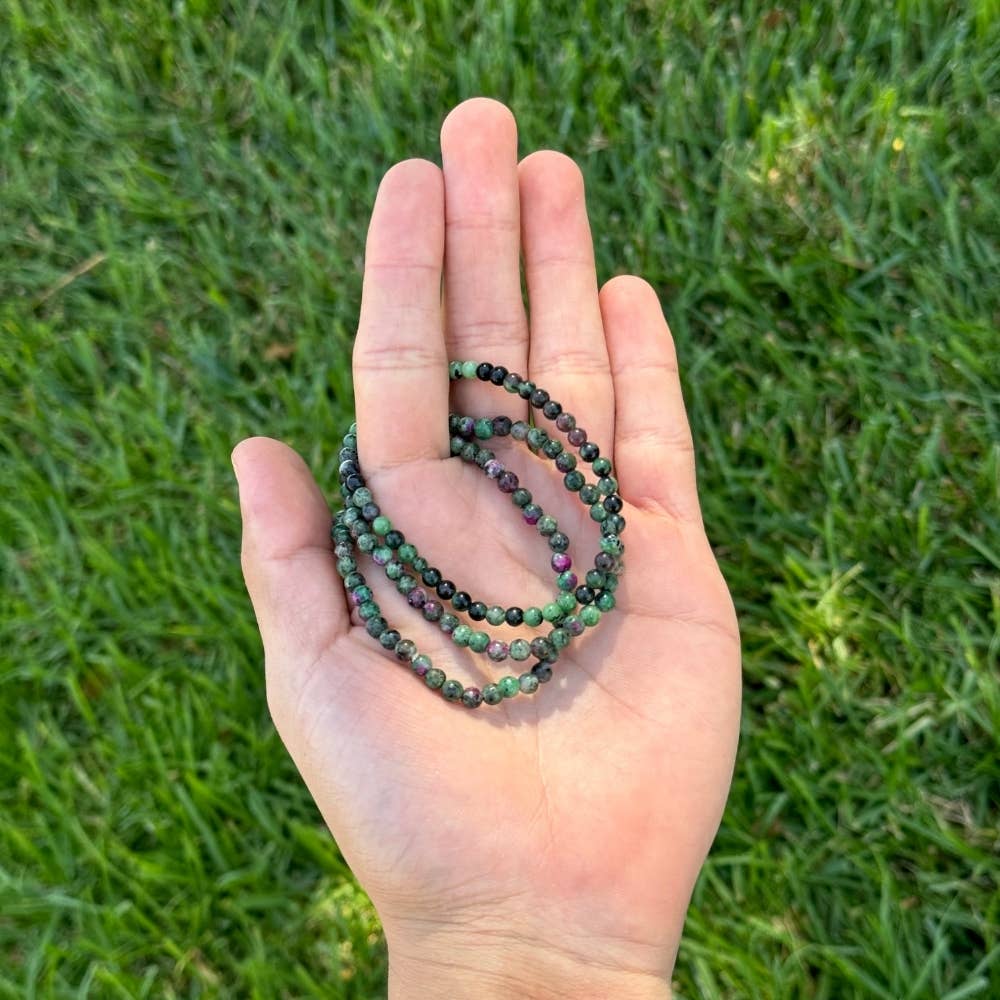Ruby Zoisite -Crystal Bracelet - 4mm