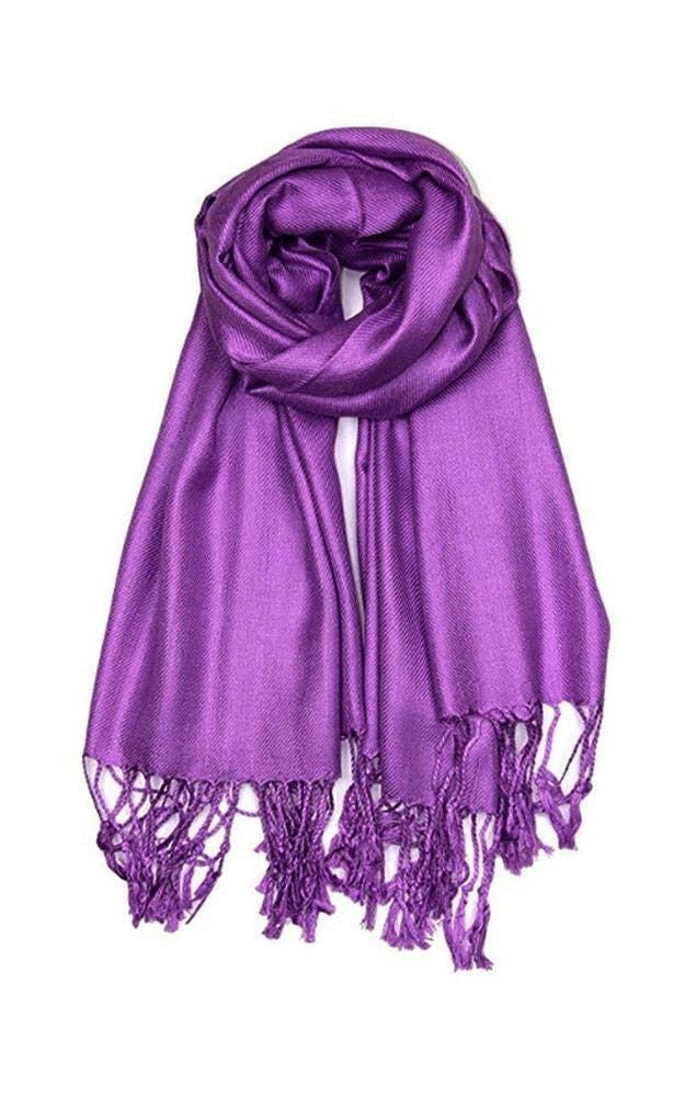 C41 - One Piece Purple Color Fashion Pashmina Shawl Scarf