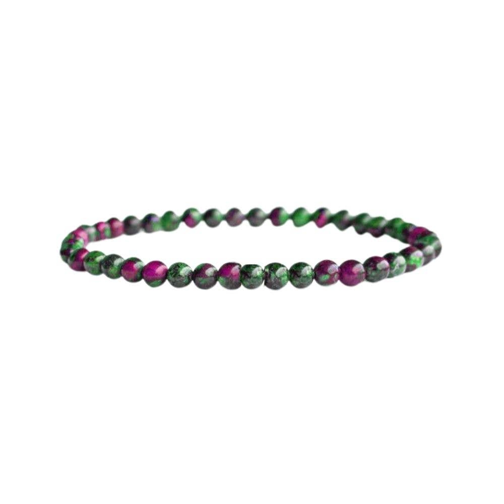 Ruby Zoisite -Crystal Bracelet - 4mm