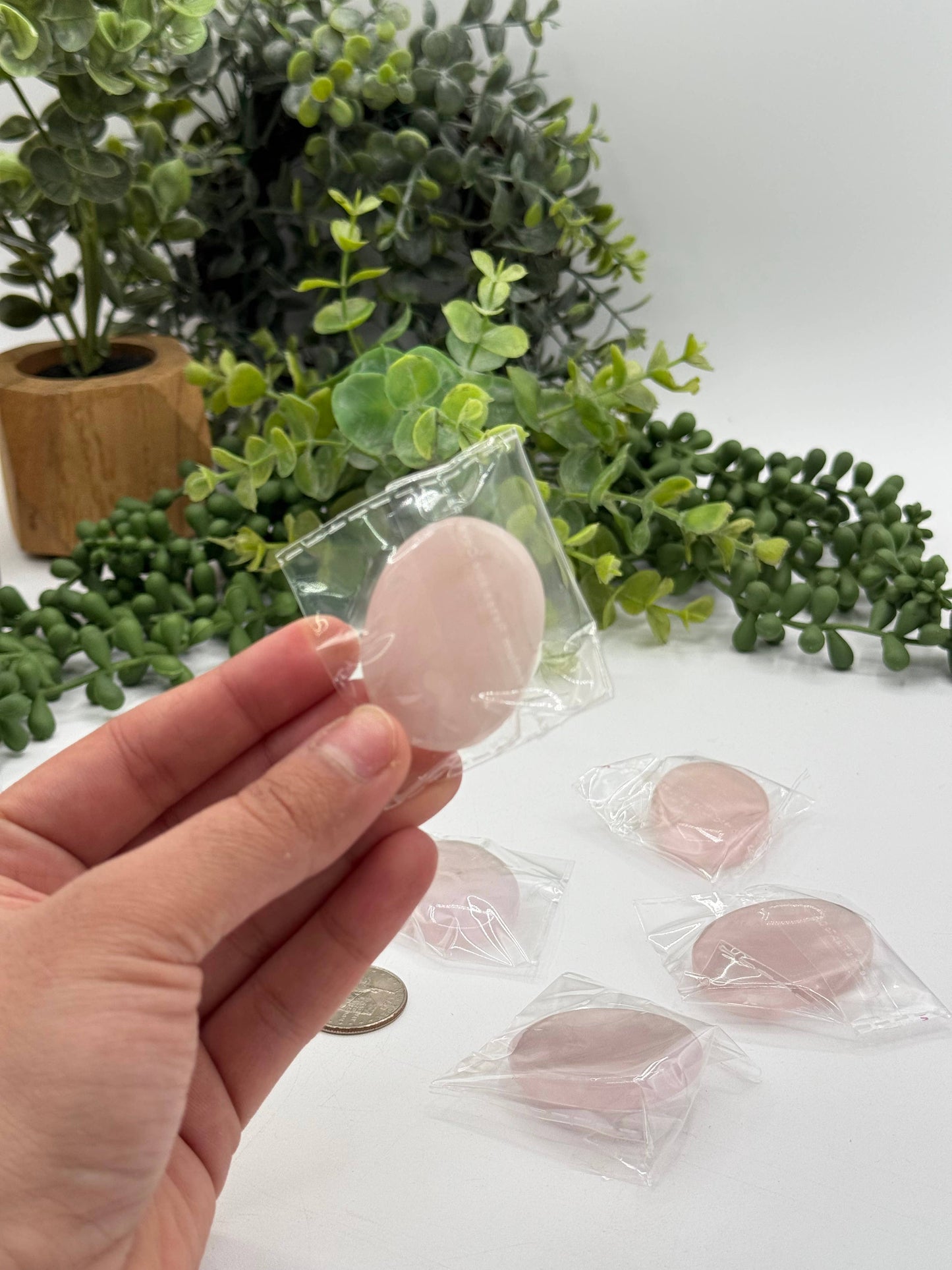 Rose Quartz Intention Stones 40x30x8mm
