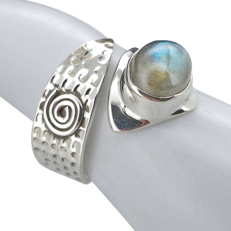 Labradorite Sterling Silver Adjustable Ring