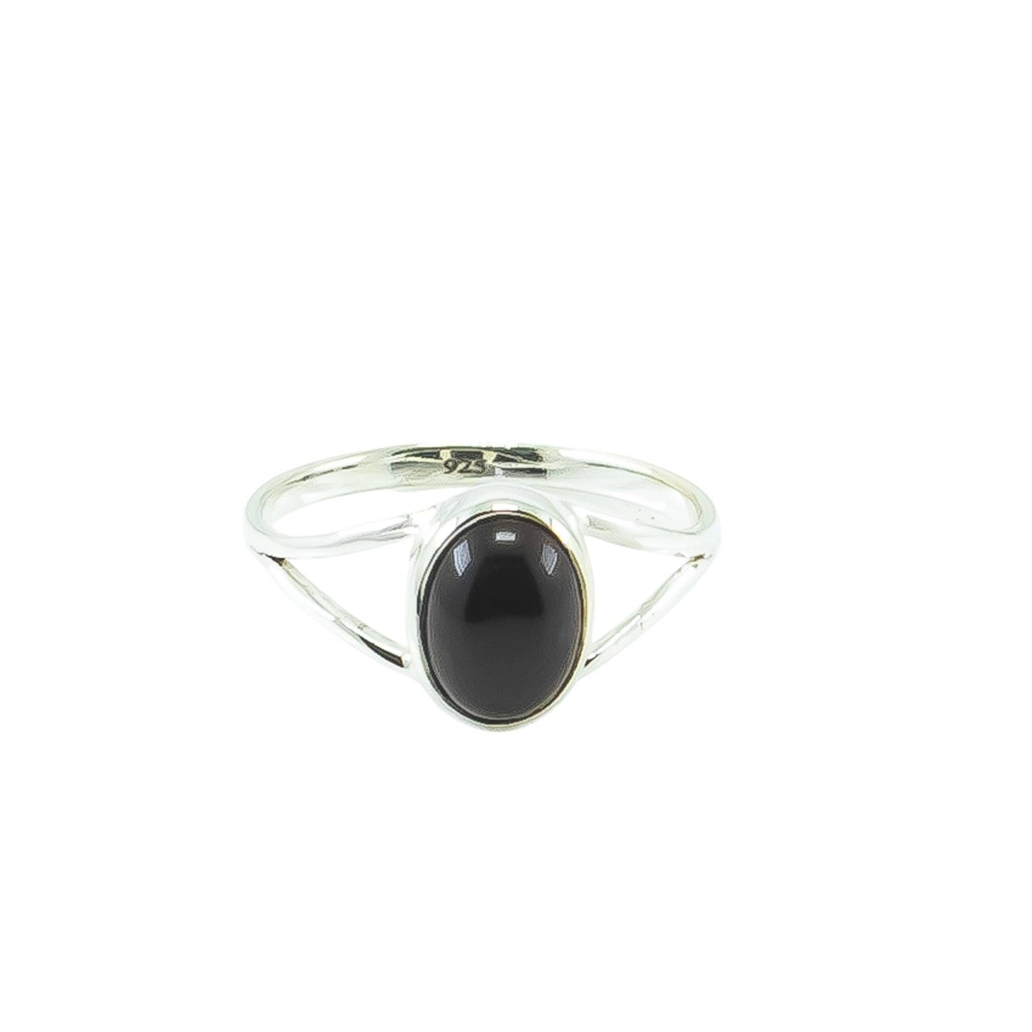 Black Obsidian Ring Sterling Silver 925   : 8