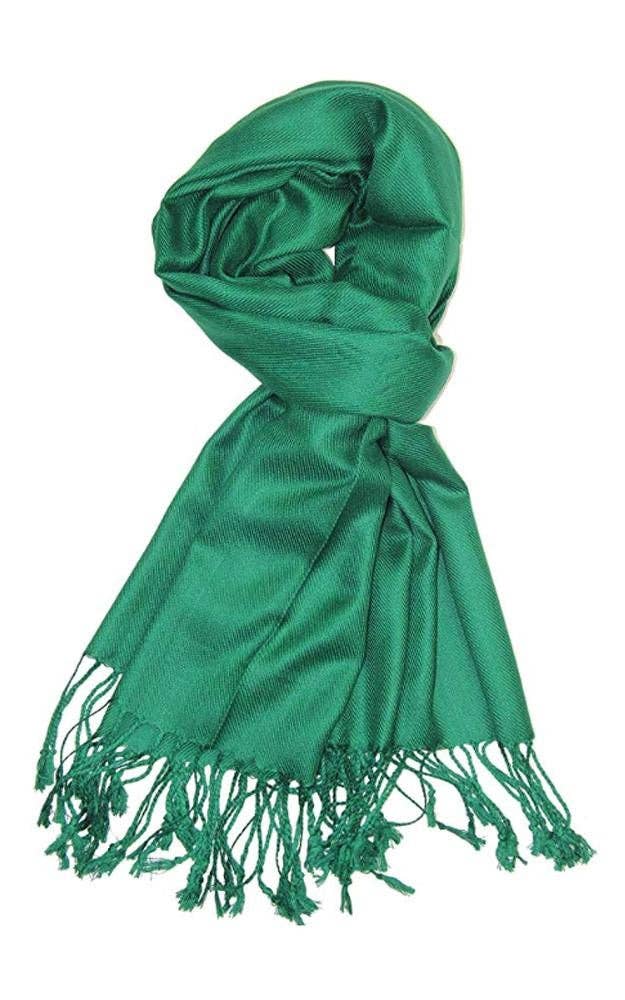 C52 - One Piece Forest Green Color Fashion Pashmina Shawl Sc