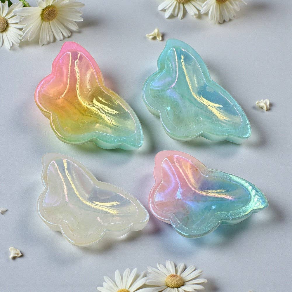 Butterfly -Aura Rainbow Quartz Trinket Dish