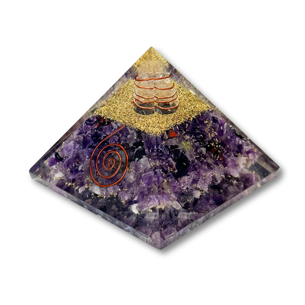 Amethyst -Orgonite Pyramid