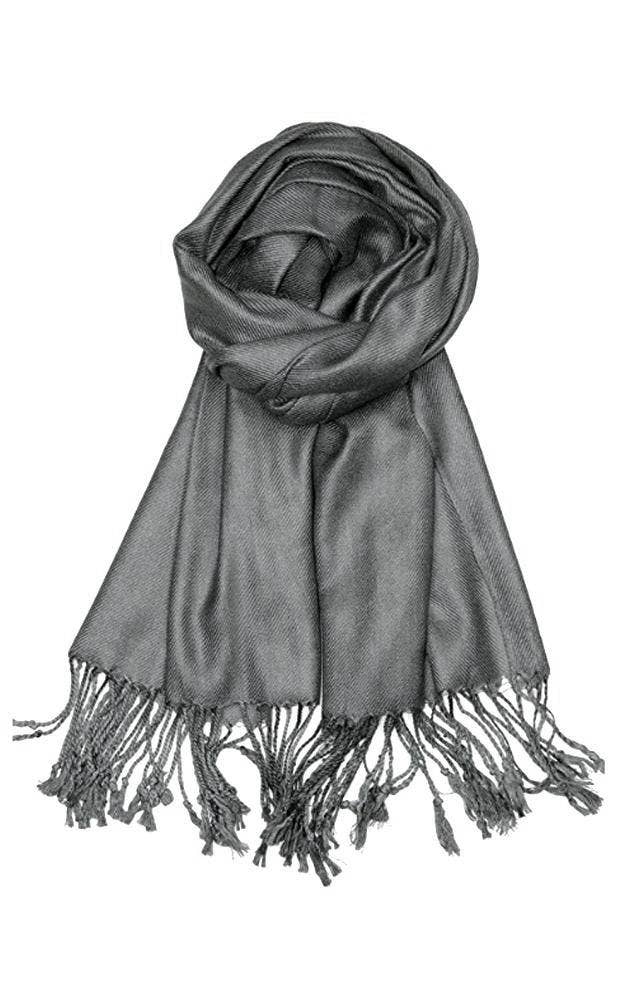 C36 - One Piece Charcoal Color Fashion Pashmina Shawl Scarf