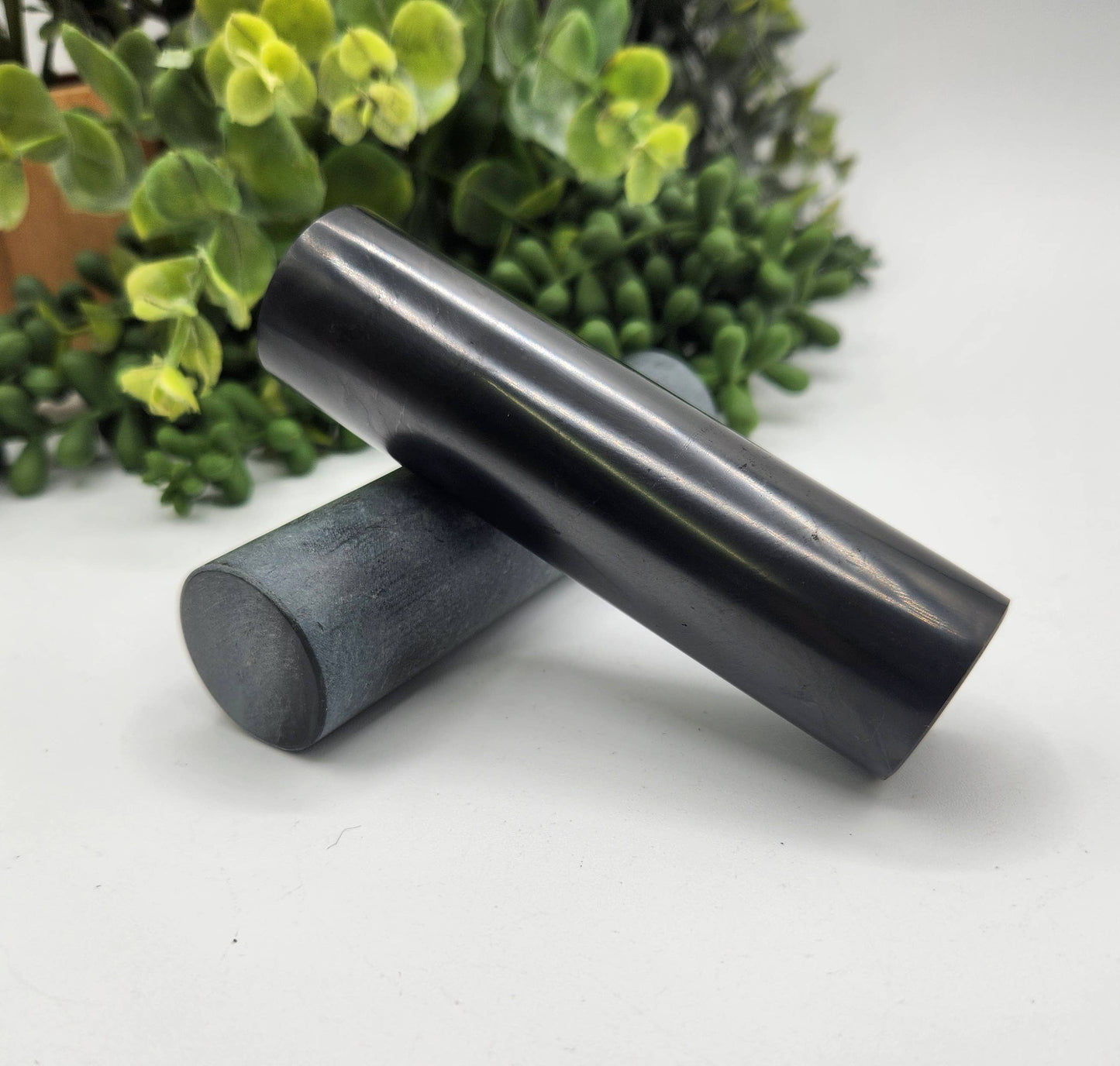 Shungite & Steatite Harmonizer Rods-EMF Protection (10x3cm)