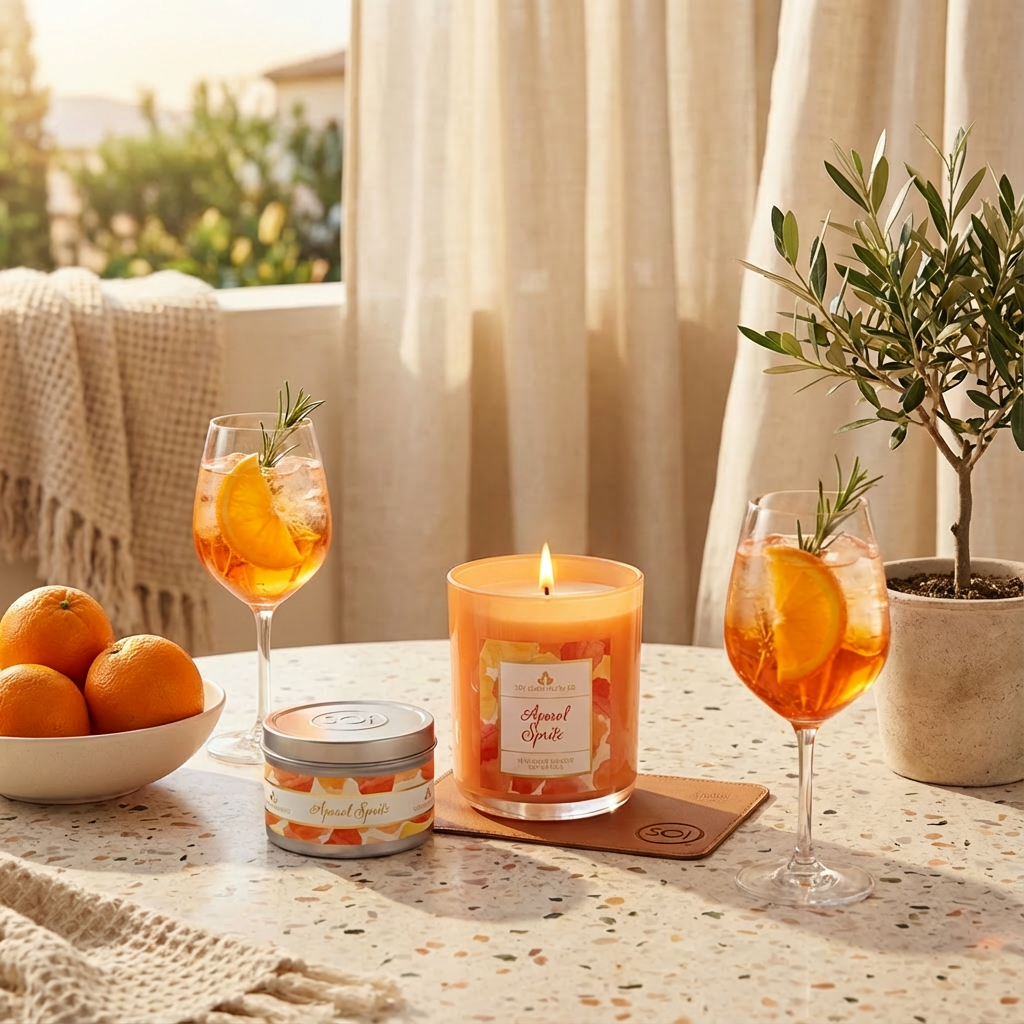 Aperol Spritz 8oz Travel Tin Candle