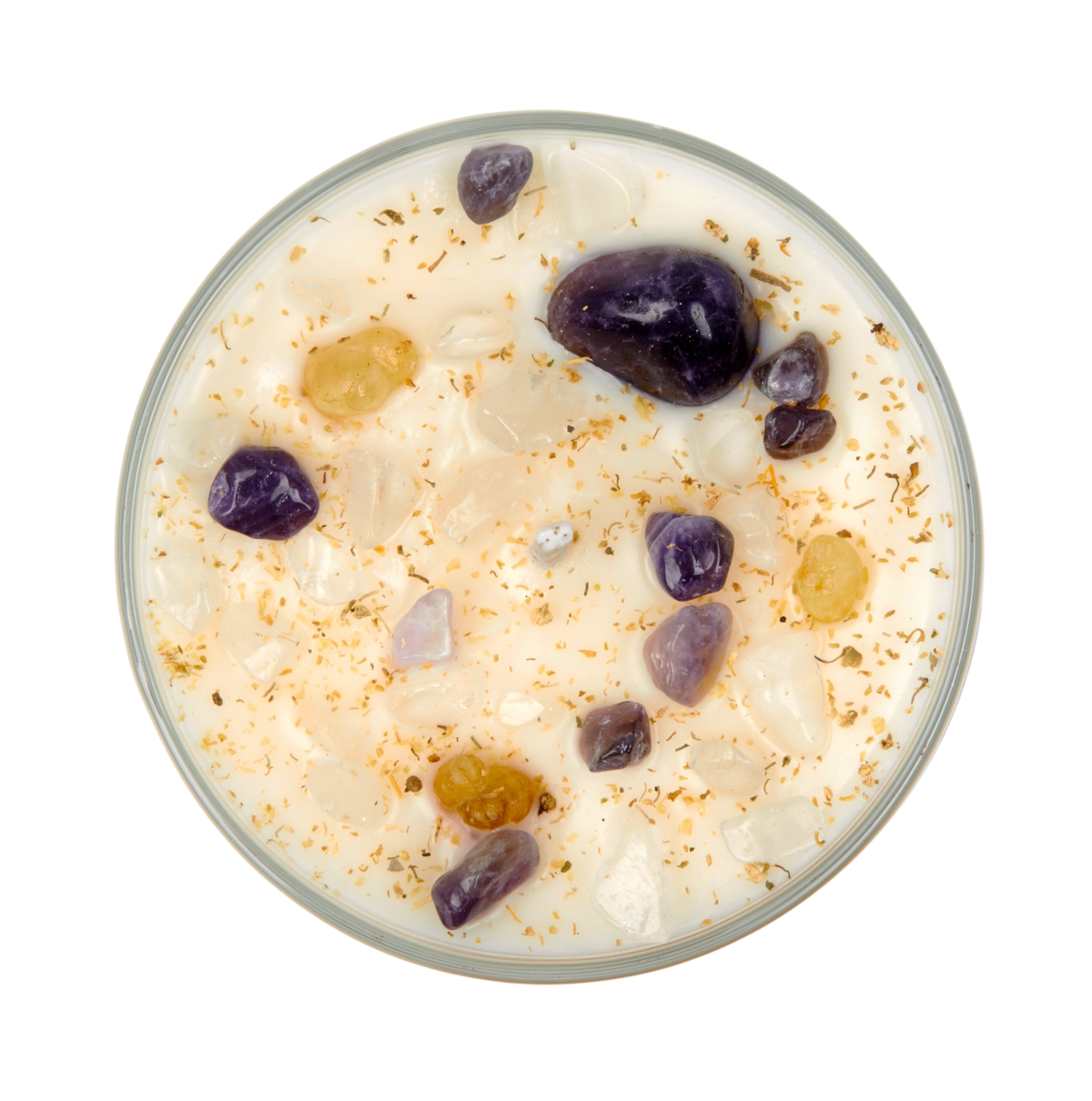 Frankincense & Myrrh Candles - Crystal Candles Winter Candle: 8oz Round Tin