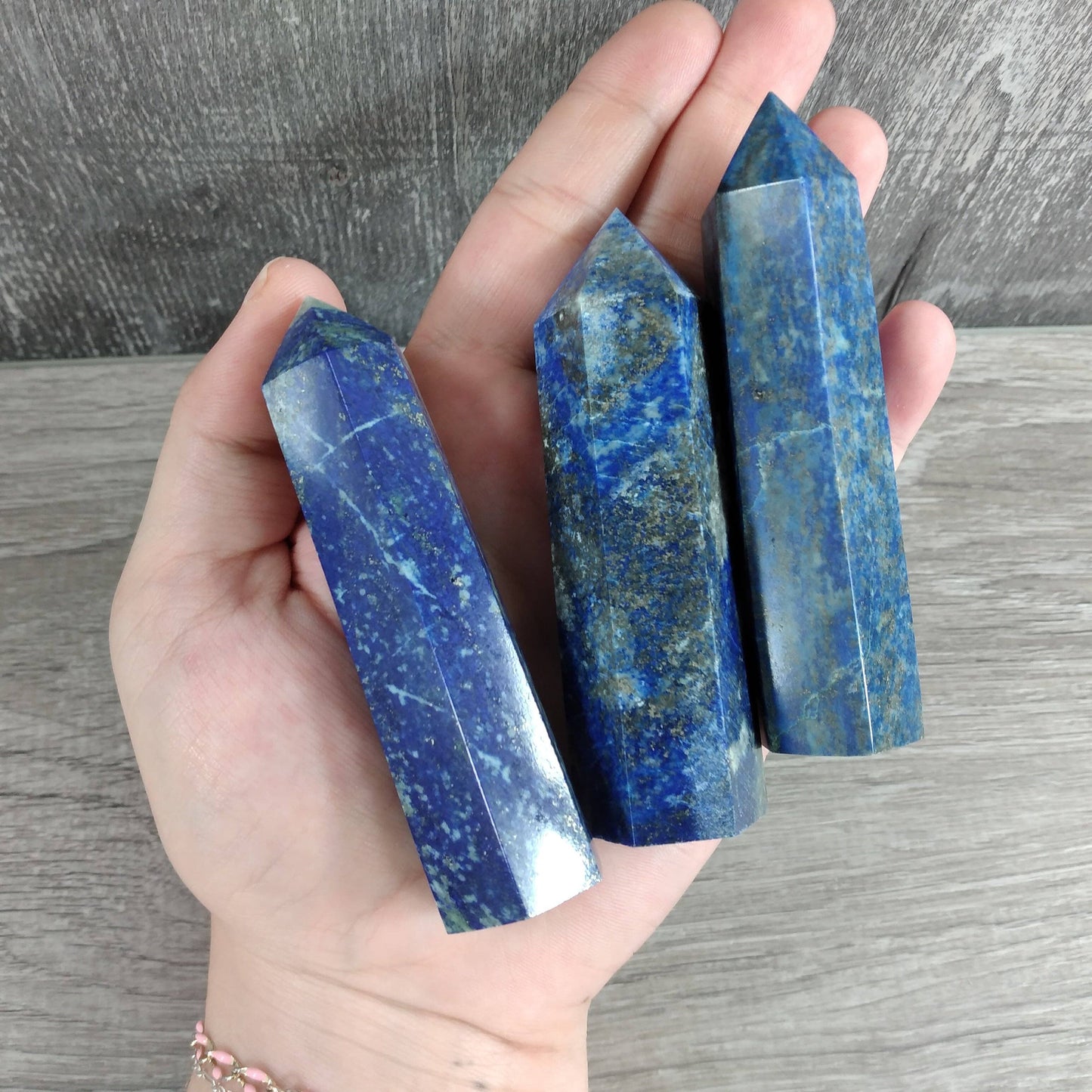 Lapis Lazuli -Gemstone Obelisks 3–4 oz