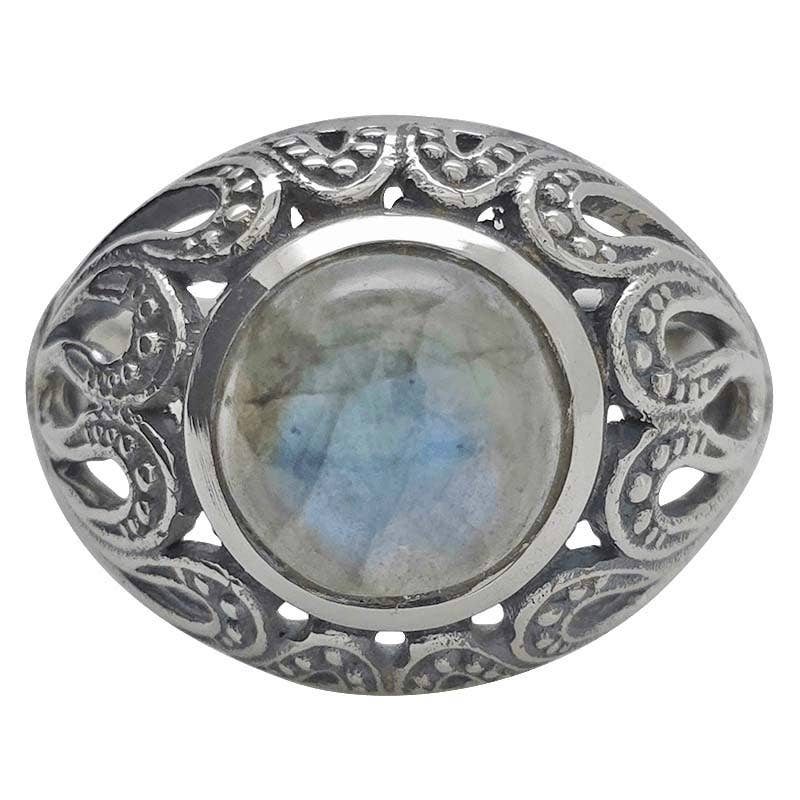 Labradorite Sterling Silver Ring: 9