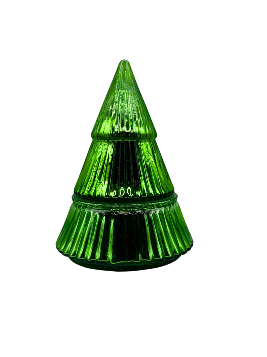 Mistletoe & Holly Glass Tree Candle 9oz