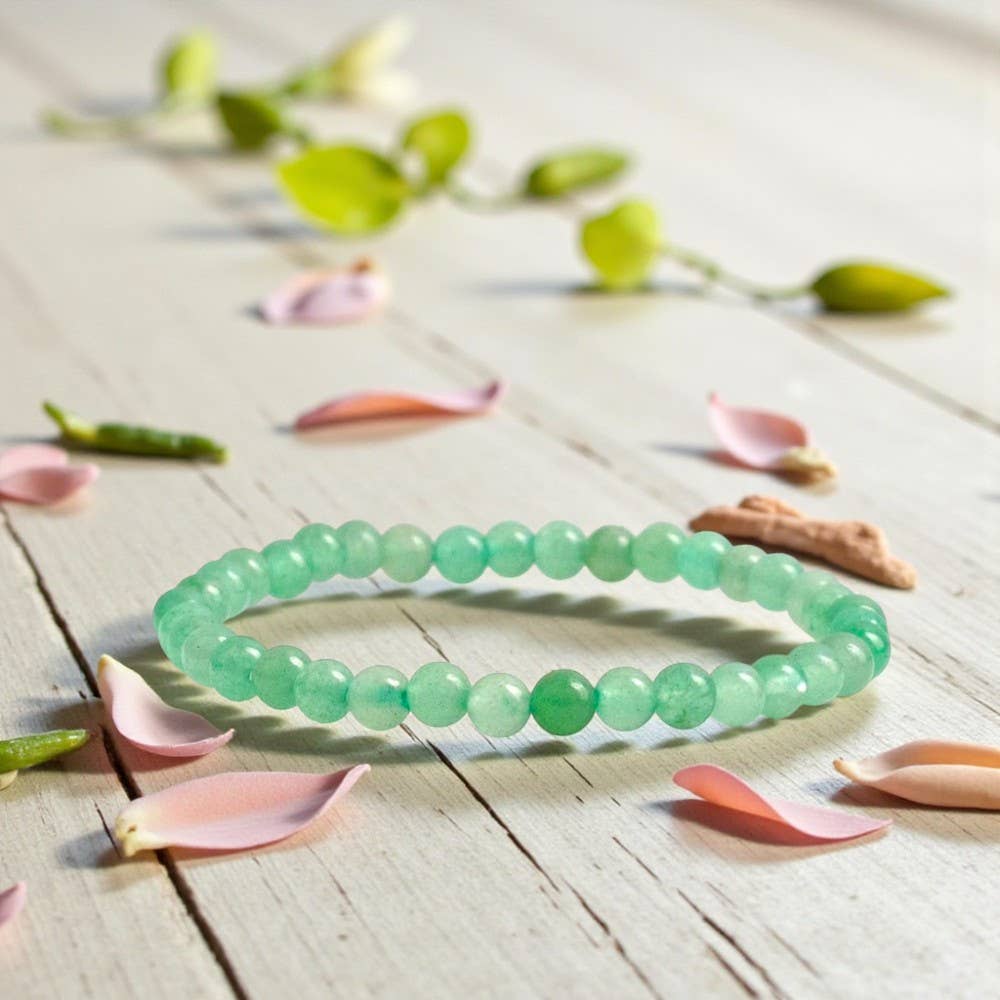 Green Aventurine -Crystal Bracelet - 4mm