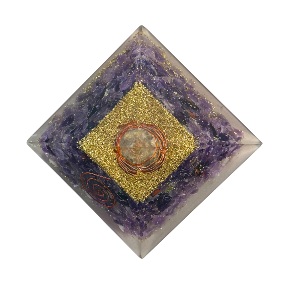 Amethyst -Orgonite Pyramid