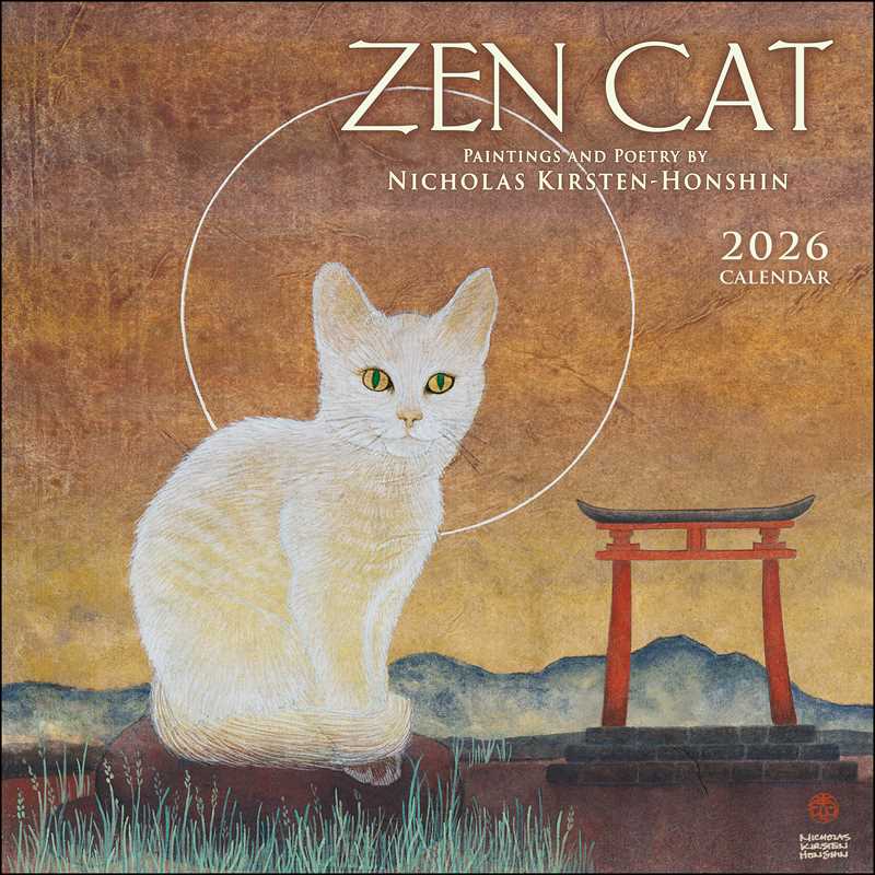 Zen Cat 2026 Wall Calendar by Kirsten-Honshin  Nicholas: Calendar; 24 pages / English