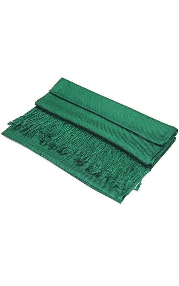 C52 - One Piece Forest Green Color Fashion Pashmina Shawl Sc