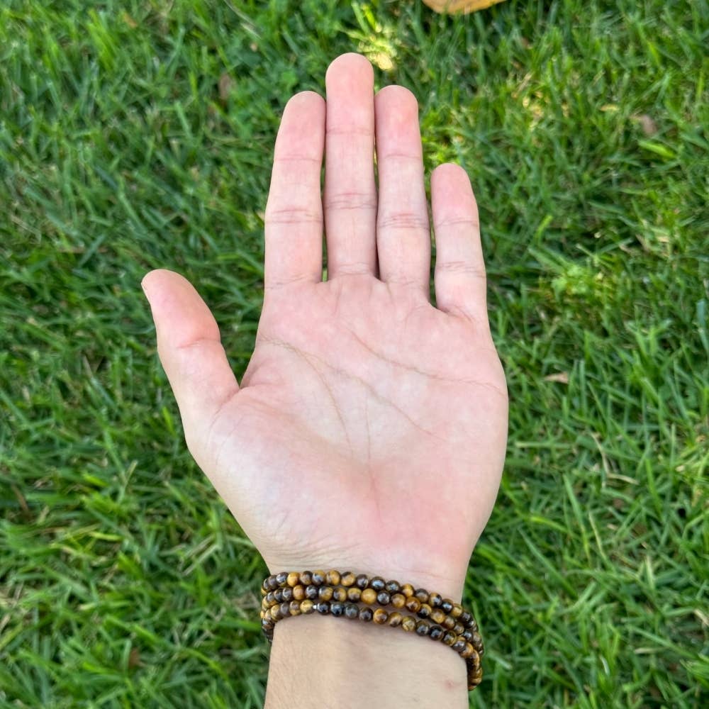 Tiger's Eye -Crystal Bracelet - 4mm