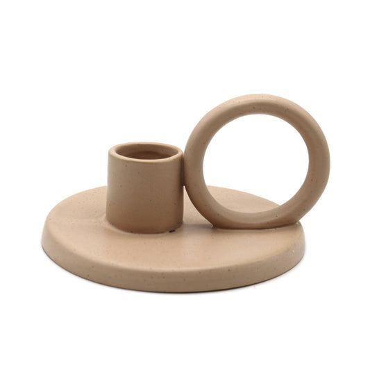 Ceramic Palo Santo Burner w/ Handle (4 in.) - Beige