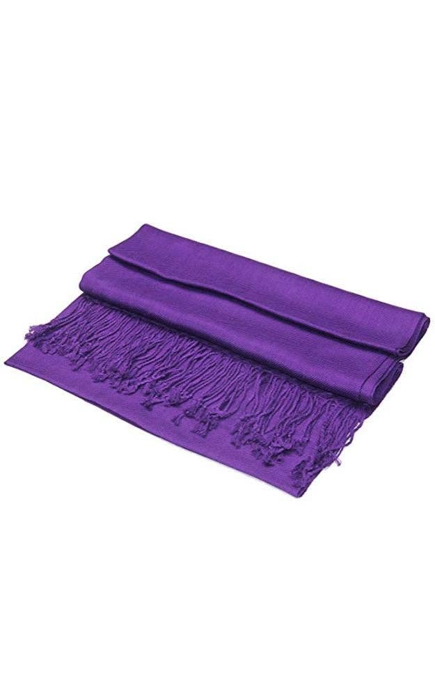 C09 - One Piece Dk. Purple Color Fashion Pashmina Shawl Scar