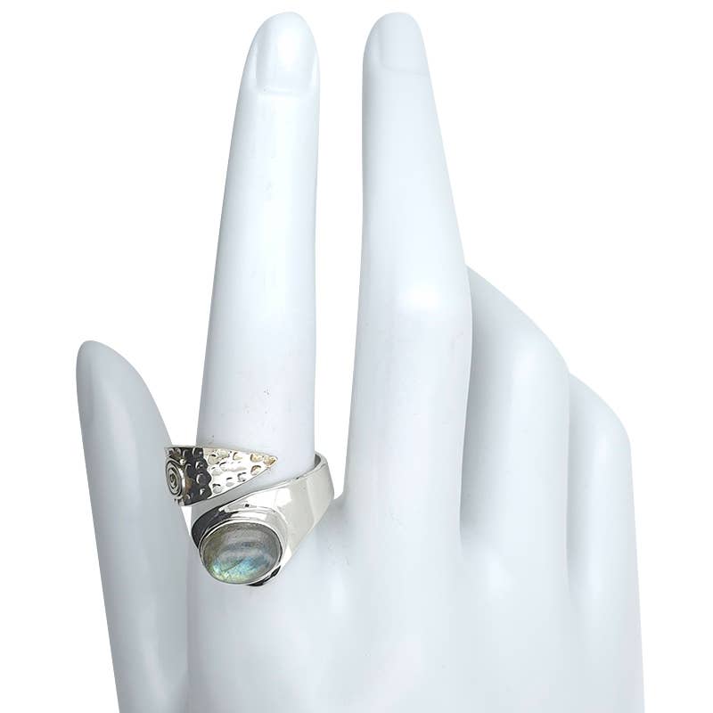 Labradorite Sterling Silver Adjustable Ring