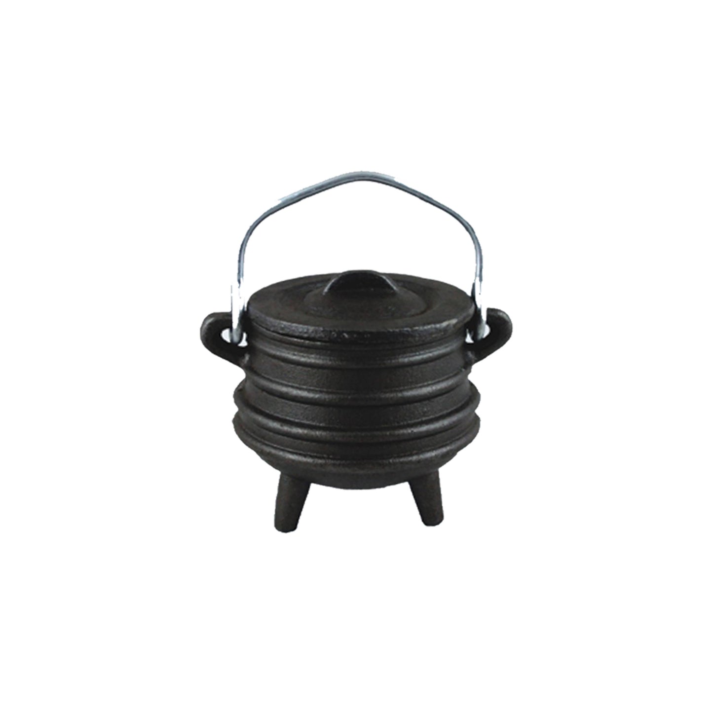 Ridged Cast Iron Cauldron w/ Hanger (4.5 in.)