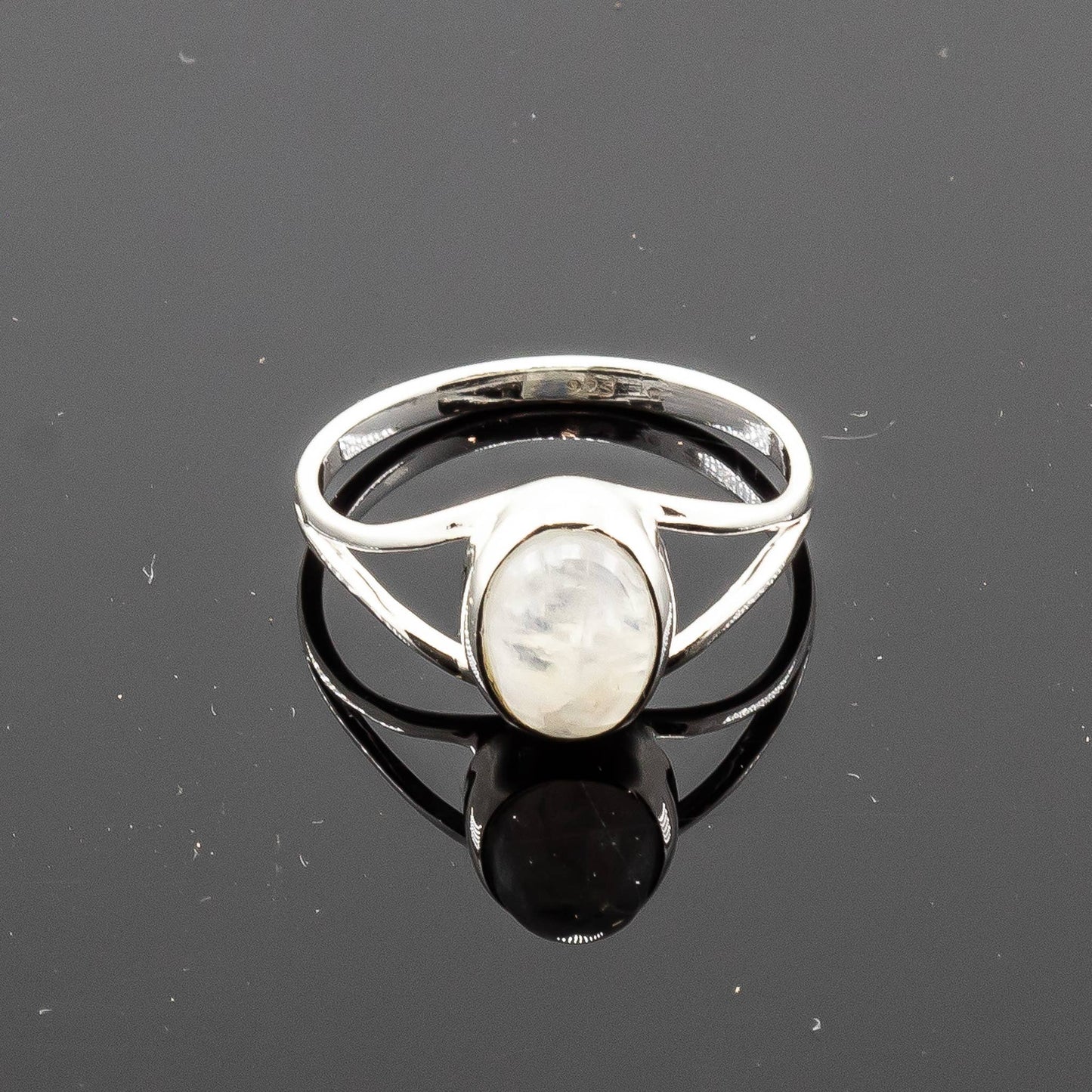 Rainbow Moonstone Ring Sterling Silver 925  : 6