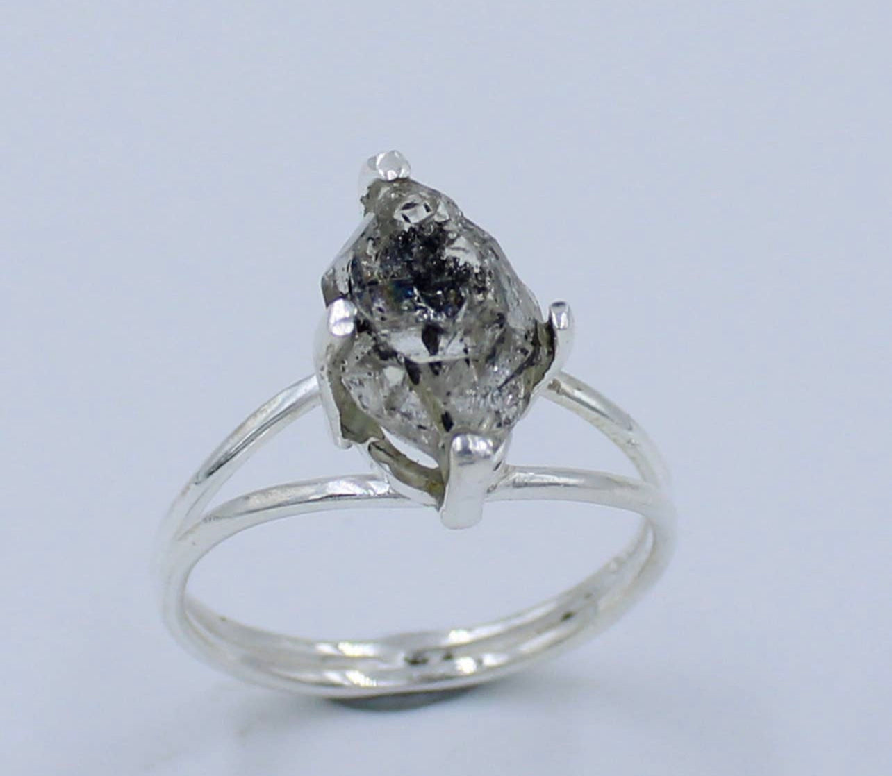 Raw Herkimer Diamond Sterling Silver