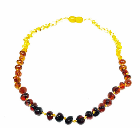 Amber Beaded Necklace 14’’